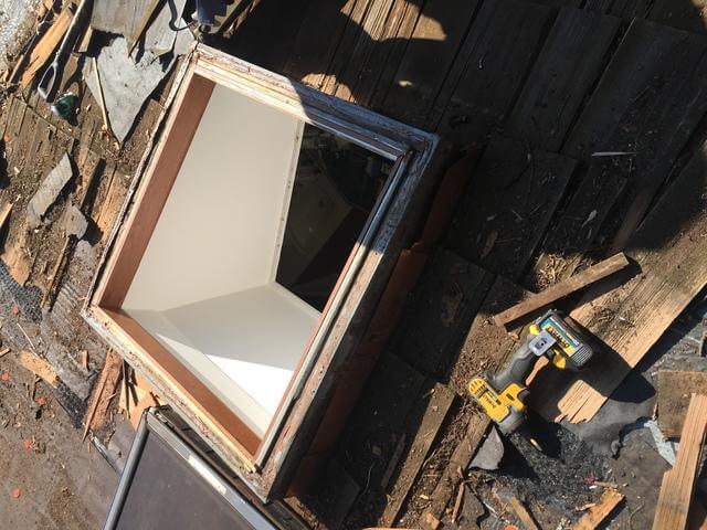 New skylight install in Sandwich, IL Before