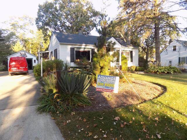 Roof replacement in progress, Geneva IL After