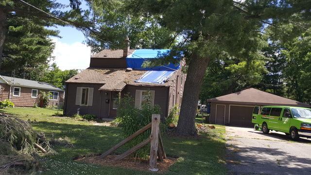 Storm damage in Sandwich, IL Before